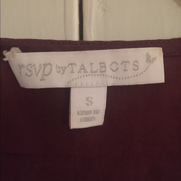 RSVP by Talbots Burgundy Black Formal Blouse - Picture 4 of 7